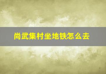 尚武集村坐地铁怎么去