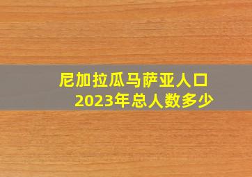 尼加拉瓜马萨亚人口2023年总人数多少