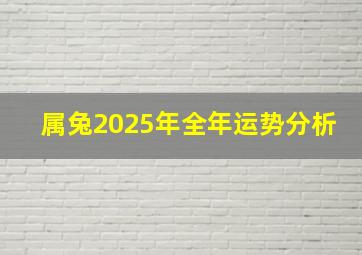 属兔2025年全年运势分析