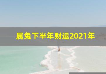 属兔下半年财运2021年