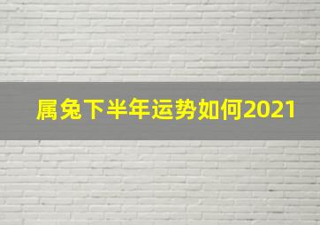 属兔下半年运势如何2021