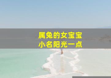 属兔的女宝宝小名阳光一点