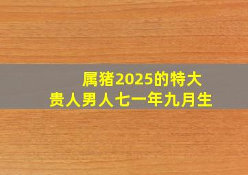 属猪2025的特大贵人男人七一年九月生