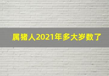 属猪人2021年多大岁数了