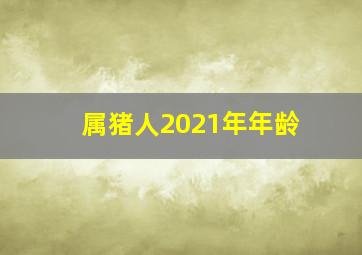 属猪人2021年年龄