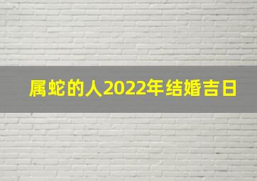 属蛇的人2022年结婚吉日