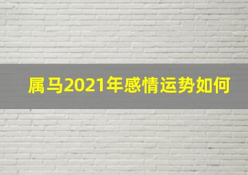 属马2021年感情运势如何