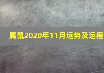 属鼠2020年11月运势及运程