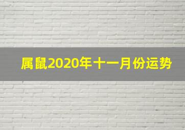 属鼠2020年十一月份运势