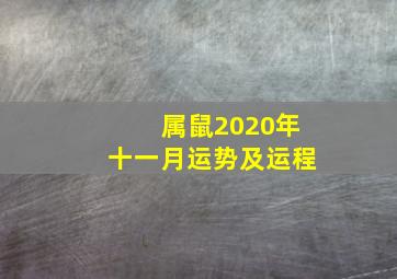 属鼠2020年十一月运势及运程