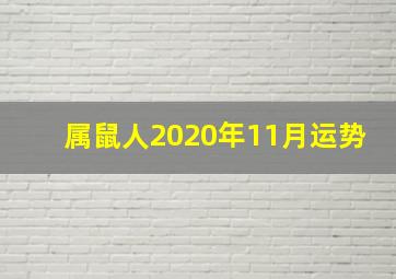 属鼠人2020年11月运势