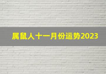 属鼠人十一月份运势2023