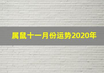 属鼠十一月份运势2020年