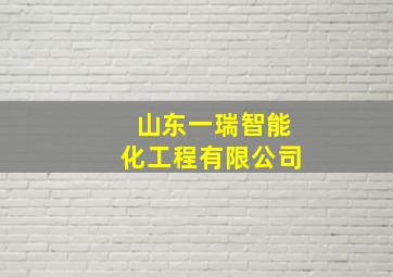 山东一瑞智能化工程有限公司