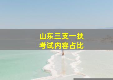 山东三支一扶考试内容占比