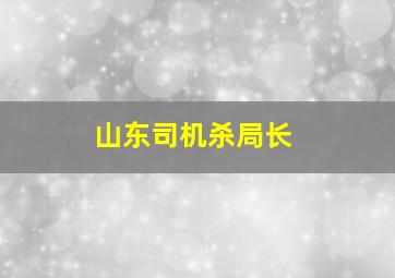 山东司机杀局长