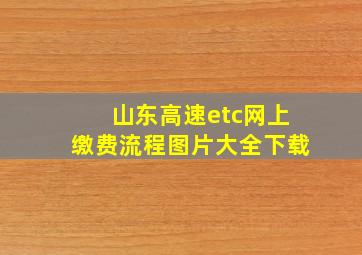 山东高速etc网上缴费流程图片大全下载