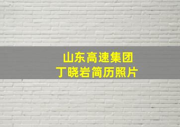 山东高速集团丁晓岩简历照片