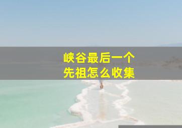 峡谷最后一个先祖怎么收集