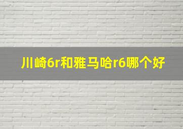 川崎6r和雅马哈r6哪个好