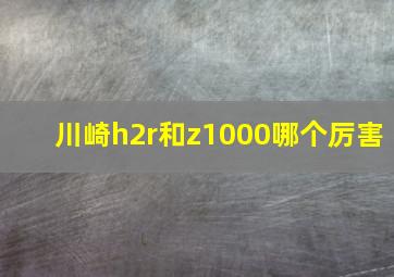 川崎h2r和z1000哪个厉害