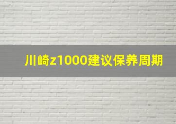 川崎z1000建议保养周期