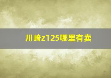 川崎z125哪里有卖