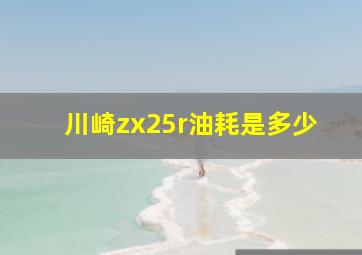 川崎zx25r油耗是多少