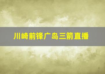 川崎前锋广岛三箭直播