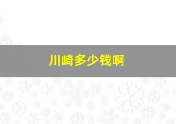 川崎多少钱啊