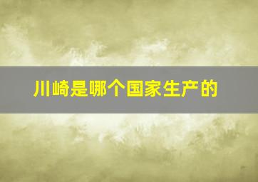 川崎是哪个国家生产的