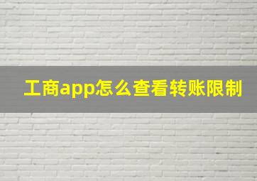 工商app怎么查看转账限制