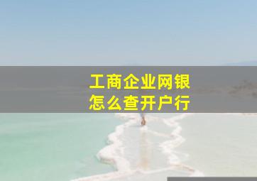 工商企业网银怎么查开户行