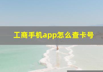 工商手机app怎么查卡号