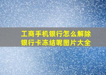 工商手机银行怎么解除银行卡冻结呢图片大全