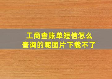 工商查账单短信怎么查询的呢图片下载不了