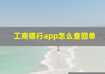 工商银行app怎么查回单