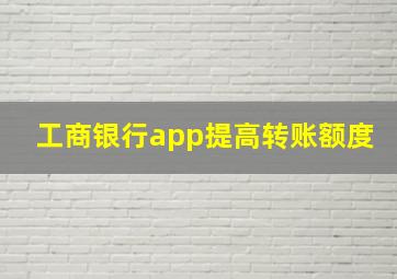 工商银行app提高转账额度