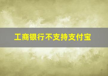 工商银行不支持支付宝