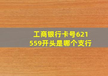 工商银行卡号621559开头是哪个支行