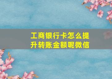 工商银行卡怎么提升转账金额呢微信