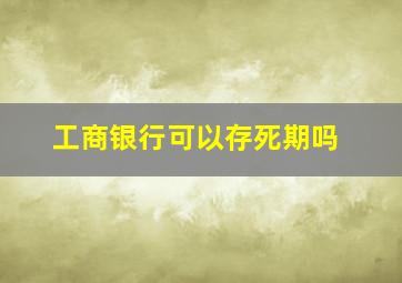 工商银行可以存死期吗