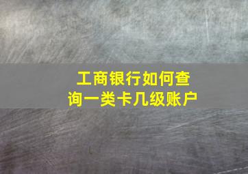 工商银行如何查询一类卡几级账户