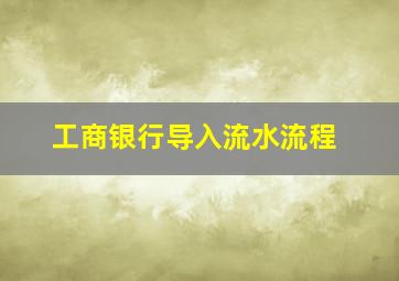 工商银行导入流水流程