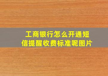 工商银行怎么开通短信提醒收费标准呢图片