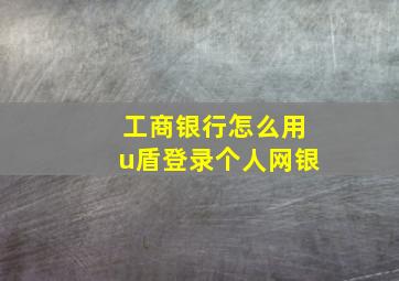 工商银行怎么用u盾登录个人网银