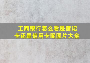 工商银行怎么看是借记卡还是信用卡呢图片大全