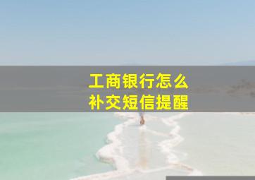 工商银行怎么补交短信提醒