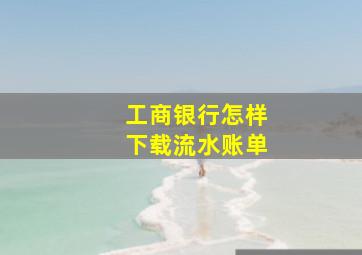 工商银行怎样下载流水账单