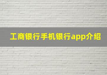 工商银行手机银行app介绍